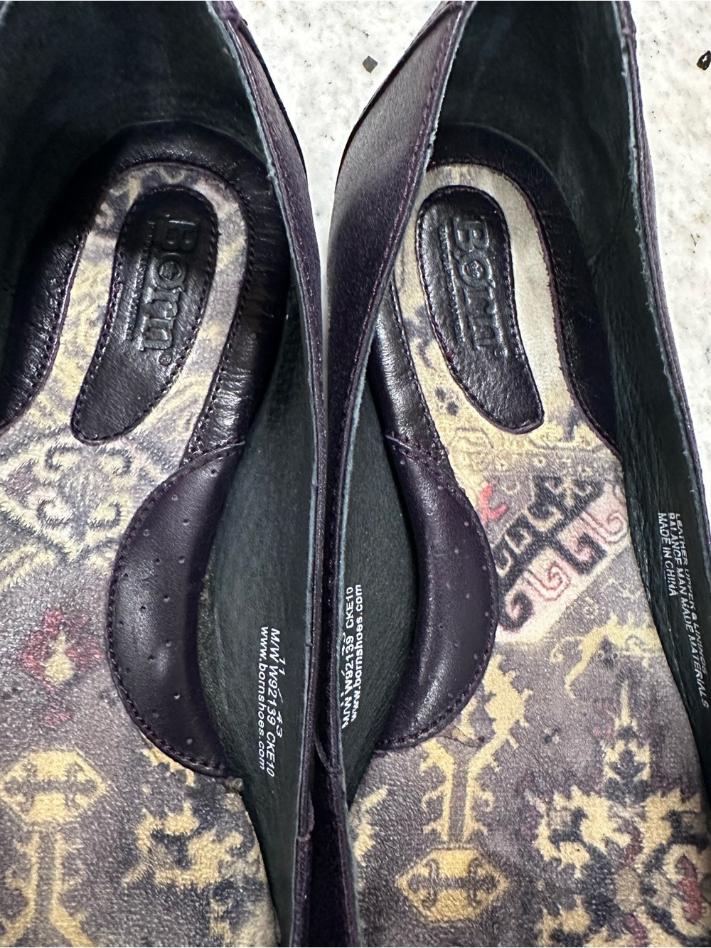 Women’s BORN Lovely Viola Deep Purple Ballet Leather Flats Shoes Size 11 - Picture 8 of 8